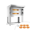 Piec do pizzy – elektryczny – 6+6x 33 cm – manualny – z okapem i podstawą