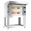 Piec do pizzy – elektryczny – 6+6x 33 cm – manualny – z okapem i podstawą