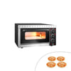 Piec do pizzy mini – elektryczny – jednokomorowy – czarny – 4x 20 cm – 2 kW – 230 V – do 350 °C – manualny