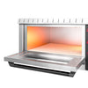 Piec do pizzy mini – elektryczny – jednokomorowy – czarny – 4x 20 cm – 2 kW – 230 V – do 350 °C – manualny