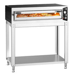 Elektryczny piec do pizzy – 6 x 35 cm (szerokość) – manualna obsługa – wraz z podstawą