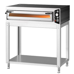 Elektryczny piec do pizzy – 6 x 35 cm (szerokość) – manualna obsługa – wraz z podstawą