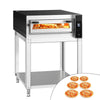 Piec do pizzy – elektryczny – 6x 35 cm – cyfrowy – z podstawą – wersja głęboka