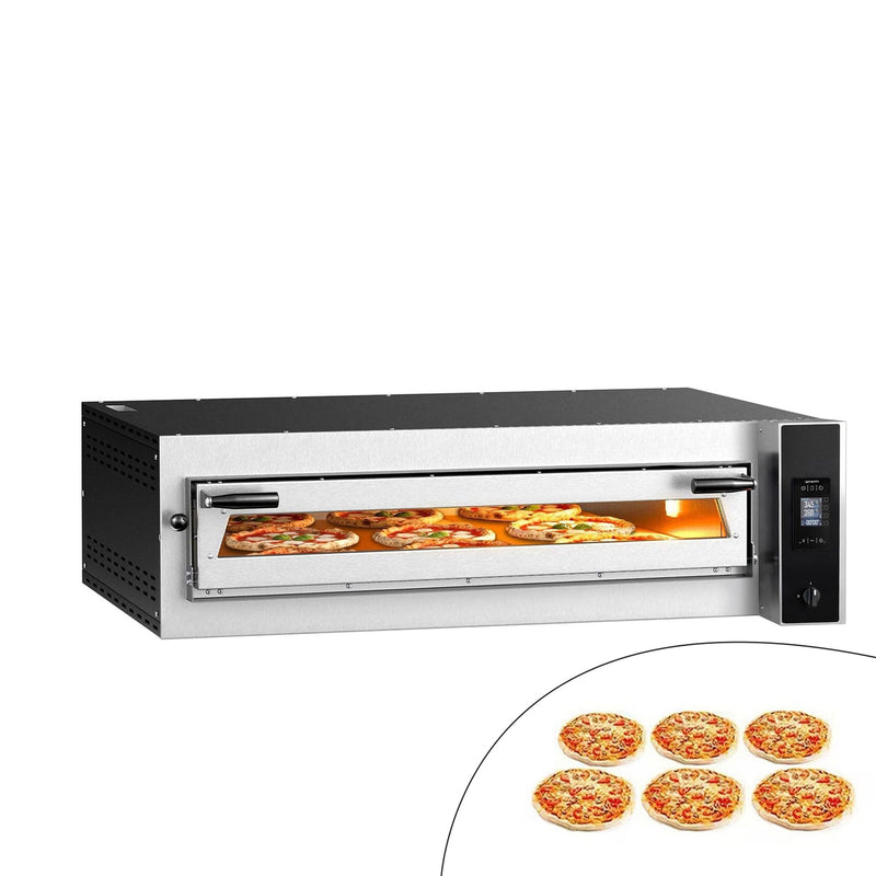 Elektryczny Piec do pizzy - 6 x Ø35cm - Panel dotykowy