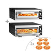 (2 szt.) Piec do pizzy – elektryczny – 6x 35 cm – manualny – wersja głęboka