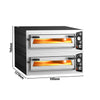 (2 szt.) Piec do pizzy – elektryczny – 6x 35 cm – manualny – wersja głęboka