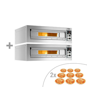 (2 szt.) Elektryczny piec do pizzy - 9+9x 35cm - Manualny - Prime Gastro