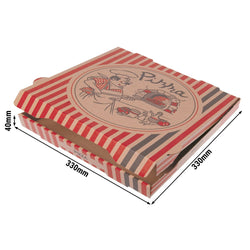 (100 sztuk) Pudełko do pizzy - PIZZABÄCKER - 33x33x4cm