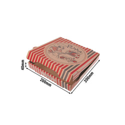 (100 sztuk) Pudełko na pizzę - NYC - 200 x 200 x 40 mm - brązowe