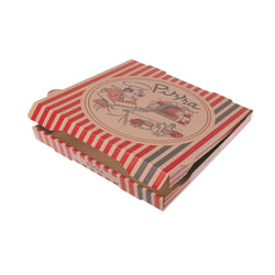 (100 sztuk) Pudełko na pizzę - NYC - 280x280x40 mm - brązowe