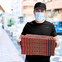 (100 sztuk) Pudełko na pizzę - NYC - 300 x 300 x 40 mm - brązowe