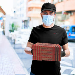 (100 sztuk) Pudełko na pizzę - NYC - 200 x 200 x 40 mm - brązowe