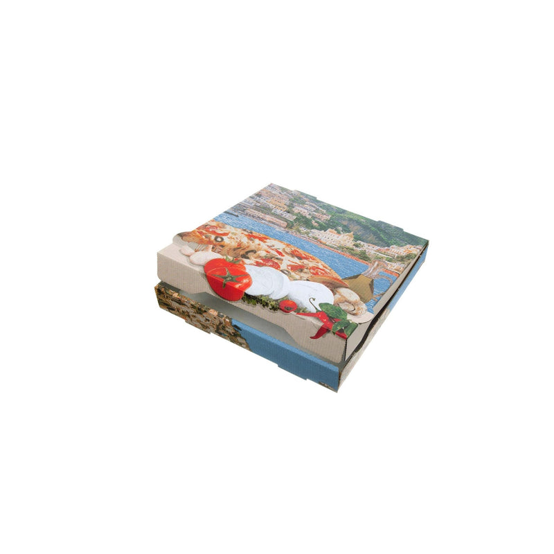 (100 sztuk) Pudełko na pizzę - NYC - Positano - 220x220x40 mm