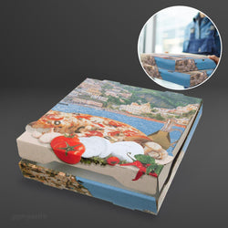 (100 sztuk) Pudełko na pizzę - NYC - Positano - 220x220x40 mm