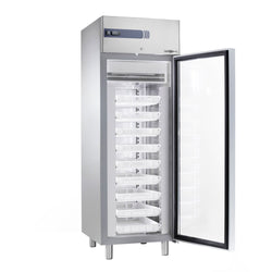 Szafa chłodnicza do makaronu PREMIUM PLUS - EN 600x400 - 585L - 700x830mm - 1 drzwi, przeszklona - chłodzenie wentylowane; zamek; LED; HACCP
