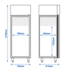 Bakery Fridge Stainless steel PREMIUM PLUS - EN 600x400mm - 585L - with 1 door