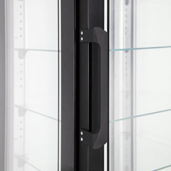 Witryna chłodnicza panoramiczna - 340 litrów - 5 półek - czarna - Prime Gastro