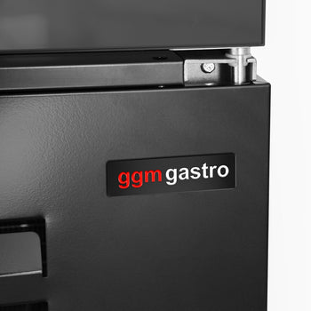 Witryna mroźnicza panoramiczna - 340 litrów - 5 półek - czarna - Prime Gastro