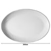 (24 szt.) Talerz do kebaba CLASSICO – owalny – porcelana – długość: 360 mm – biały
