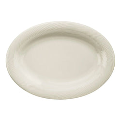 (12 sztuk) SEMPRE – Talerz/półmisek do kebaba – owalny – długość: 330 mm – kremowy