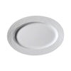 (6 sztuk) SEA WAVE – Talerz/półmisek – owalny – długość: 280 mm – biały