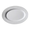 (12 szt.) Talerz do kebaba SEA WAVE – owalny – porcelana – długość: 320 mm – biały