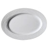 (6 sztuk) SEA WAVE – Talerz/półmisek – owalny – długość: 350 mm – biały