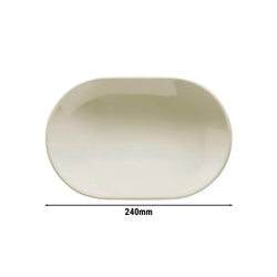 (12 sztuk) TEOS – Talerz/ półmisek – owalny – długość: 240 mm – kremowy