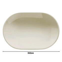 (24 sztuki) TEOS – Talerz / półmisek do kebaba – owalny – długość: 360 mm – kremowy