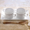 (6 szt.) Półmisek WHITE DELIGHT – porcelana – 285 x 150 mm – biały