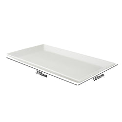 (6 sztuk) WHITE DELIGHT - Talerz - 330x185mm - Biały