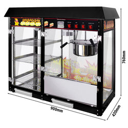 Maszyna do popcornu - 5 kg/godz. - z 3 podgrzewanymi półkami