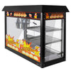 Maszyna do popcornu – 5 kg/h – 1,7 kW – z 3 podgrzewanymi półkami – czarna