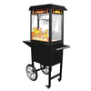 Commercial Popcorn Machine incl. Trolley - 1.46kW - 5kg/h - with 1 kettle - Black