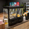 Maszyna do popcornu z podgrzewaczem do nachos / chipsów – 1,31 kW – 5 kg/h – z 1 zbiornikiem – czarna