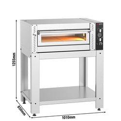 Elektryczny Kamienny piec do pizzy - 4x30cm - Ręczne - z ramą nośną
