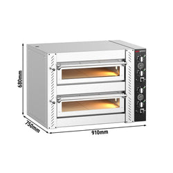 Elektryczny Piec do pizzy - 2 x 4 x Ø25cm - Manualne