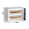 Pizza oven – electric – 4+4x 30 cm – manual – full fireclay, image 2 of 10