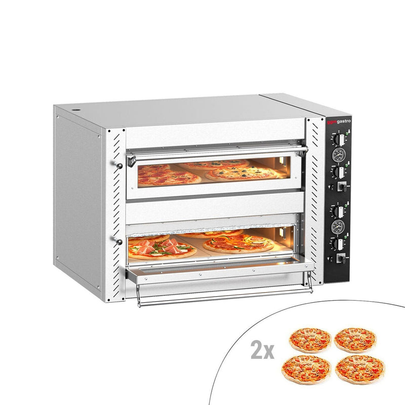 Elektryczny Piec do pizzy - 2 x 4 x Ø34cm - Manualne