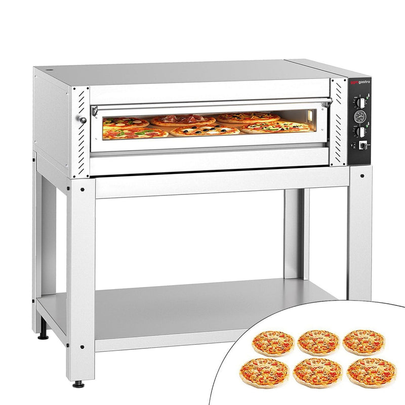 Elektryczny Piec do pizzy - 6 x Ø30cm - Manualne - z ramą nośną