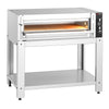 Piec do pizzy – elektryczny – 6x 30 cm – manualny – z podstawą – wersja szeroka