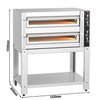 (2 szt.) Elektryczny Piec do pizzy - 2 x 6 x Ø30cm (Szeroki) - Manualne - z ramą nośną