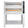 (2 szt.) Elektryczny Piec do pizzy - 2 x 6 x Ø30cm (Szeroki) - Manualne - z ramą nośną