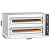 Pizza oven – electric – 6+6x 30 cm – manual – full fireclay, image 2 of 10