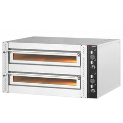 Elektryczny Piec do pizzy - 2 x 6 x Ø30cm - Manualne