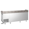 Commercial Pizza Prep Counter - Granite Top PREMIUM - 2100x800mm - with 3 doors