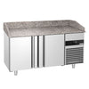 Commercial Pizza Prep Counter - Granite Top PREMIUM - 1550x800mm - with 2 doors