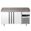 Commercial Pizza Prep Counter - Granite Top PREMIUM - 1550x800mm - with 2 doors