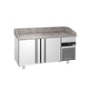Commercial Pizza Prep Counter - Granite Top PREMIUM - 1550x800mm - with 2 doors