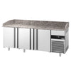 Commercial Pizza Prep Counter - Granite Top PREMIUM - 2100x800mm - with 3 doors